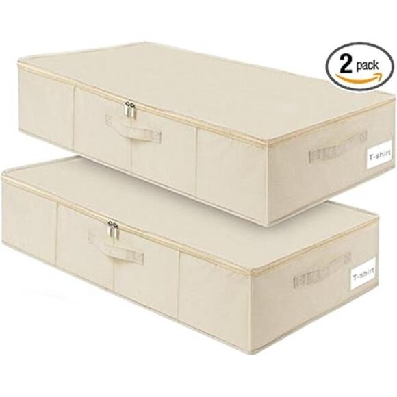 Under Bed Storage, 2 Pack Clothing Storage Bags W/Upgraded Handles, Large - Picture 7 of 7